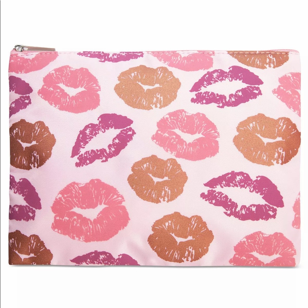 MACYS Lips Lipstick Kisses Design Cosmetic Bag